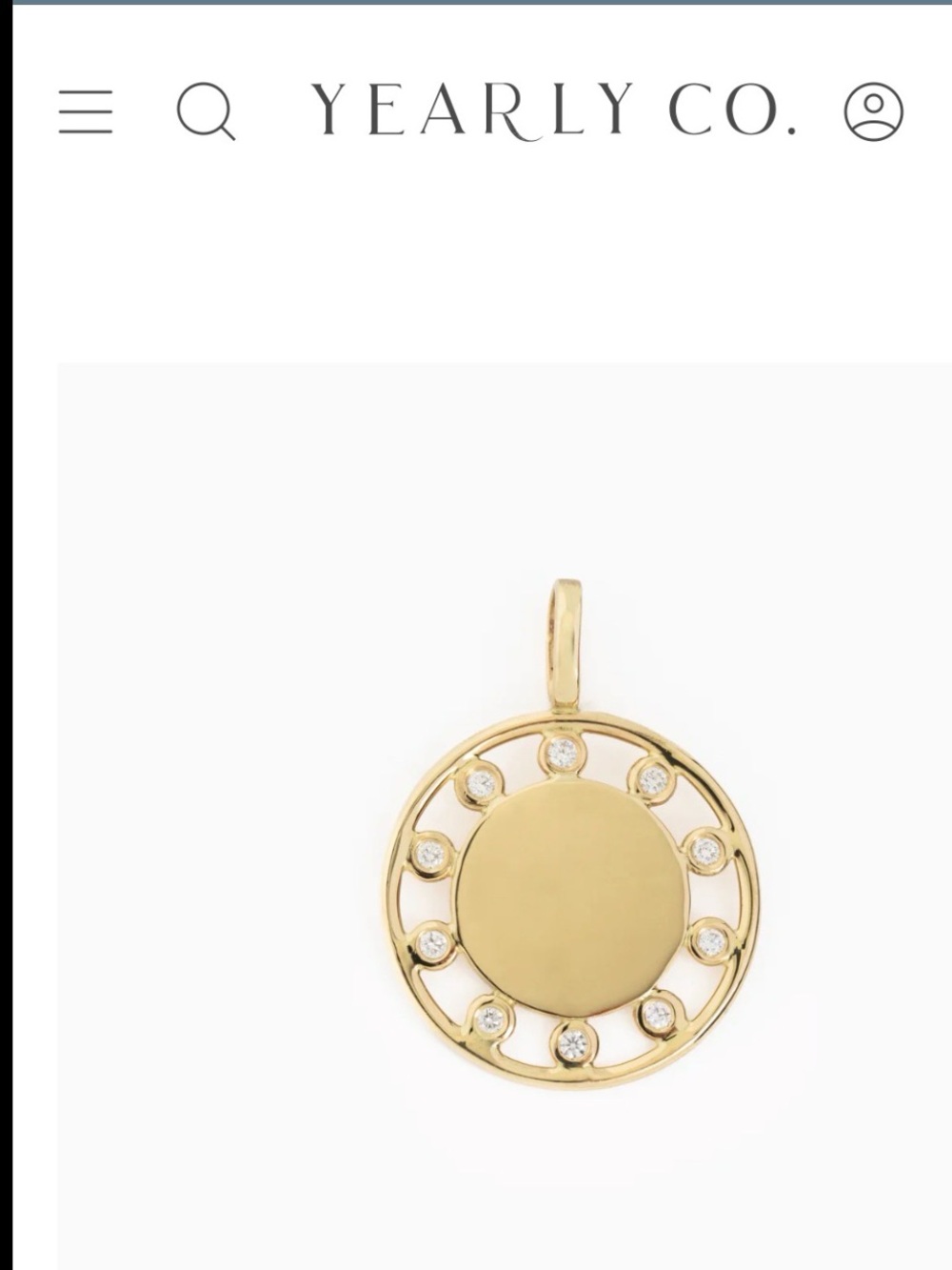 14k gold Initial ‘M’ pendant - Picture 6 of 6
